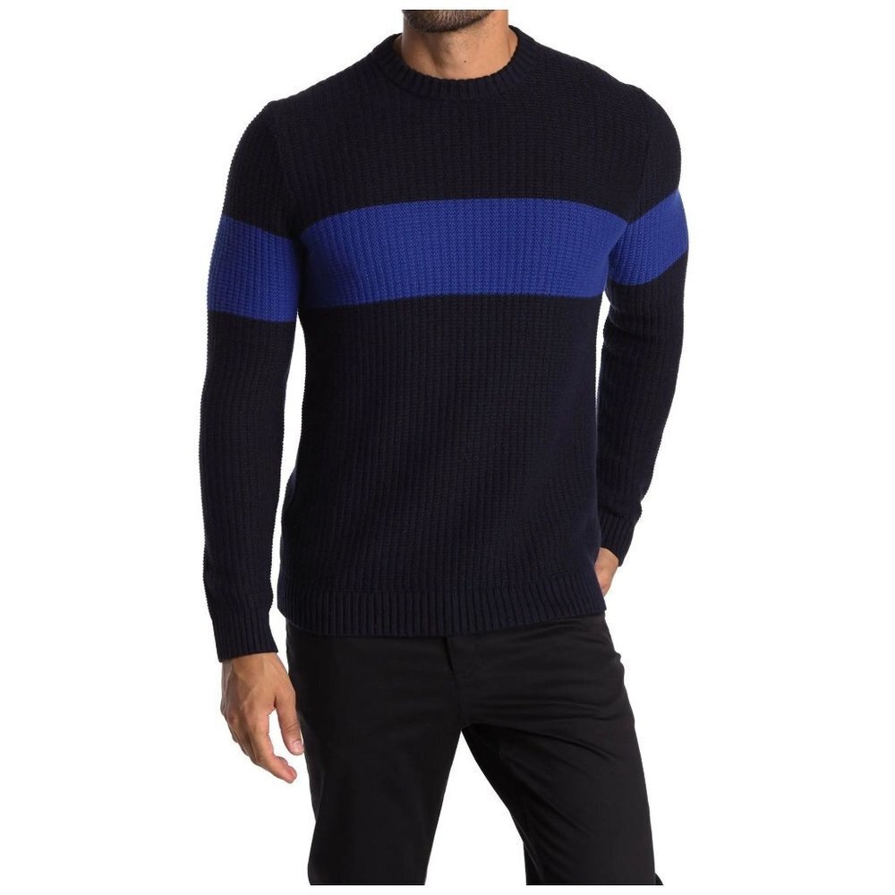 TED BAKER Mens Witnes Colorblock Crewneck Sweater